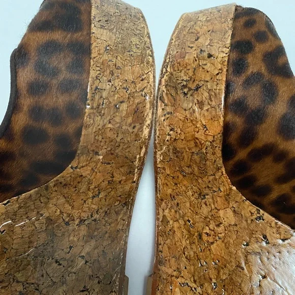 Christian Louboutin Open Toe Pumps Heels Ponyhair leopard 37